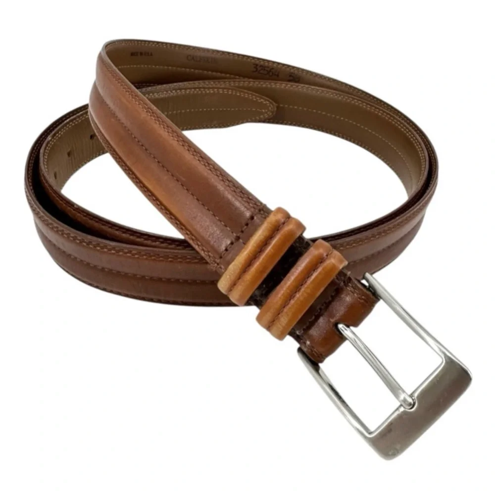 Allen Edmonds Classic Genuine Leather Belt Brown Plus Size